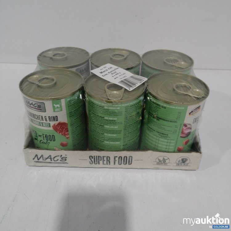 Artikel Nr. 844343: Macs Cat Ente, Kaninchen, Rind 6x400g