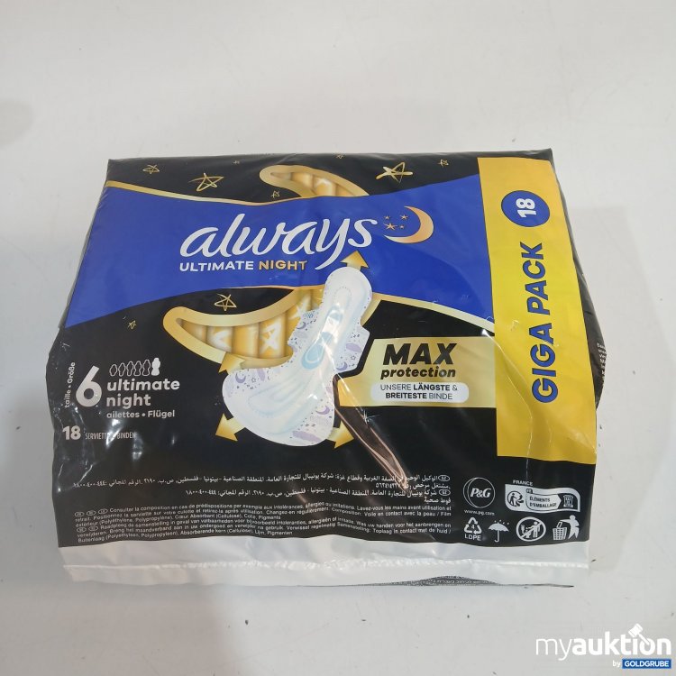 Artikel Nr. 894343: Always Ultimate night Binden Gigapack 18Stk 