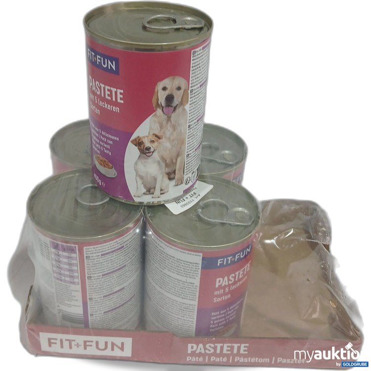 Artikel Nr. 990343 Artikel Nr. 990343: Fit+Fun Hundefutter Pastete mit 5leckeren Sorten 5x400g