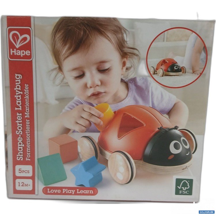 Artikel Nr. 994343 Artikel Nr. 994343: Hape Shape-Sorter Ladybug 5Pcs. 12m+