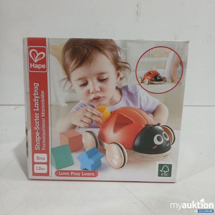 Artikel Nr. 994343 Artikel Nr. 994343: Hape Shape-Sorter Ladybug 5Pcs. 12m+