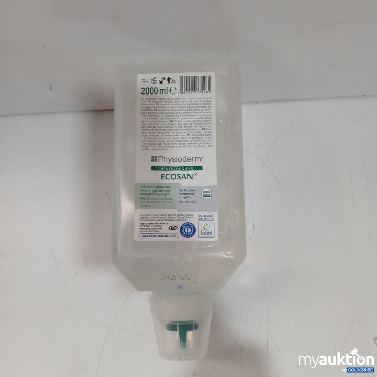 Artikel Nr. 522344 Artikel Nr. 522344: Physioderm ECOSAN Hautreinigung auch für den Nahrungsmittelbereich geeignet 2000 ml