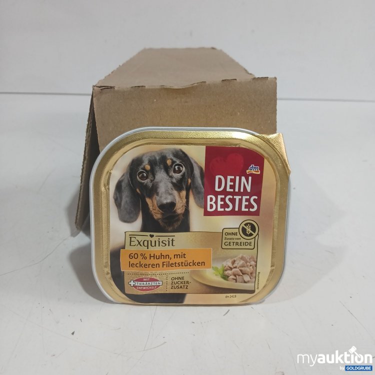 Artikel Nr. 986344: Dein Bestes Exquisit Hundefutter 60% Huhn, mit leckeren Filetstücken 9x300g