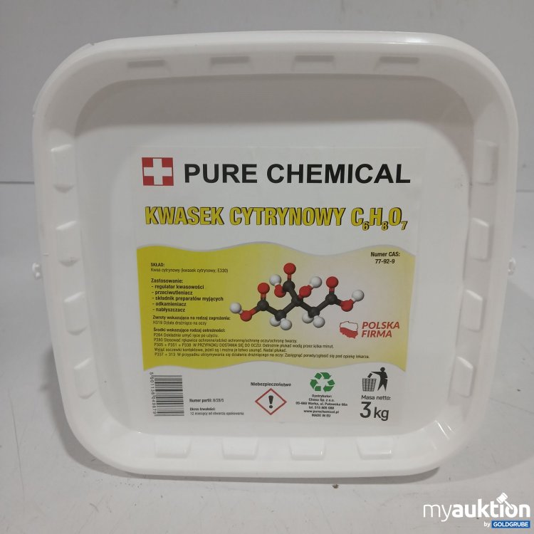 Artikel Nr. 970345 Artikel Nr. 970345: Pure Chemical Kwasek Cytrynowy C6H8O7 3kg