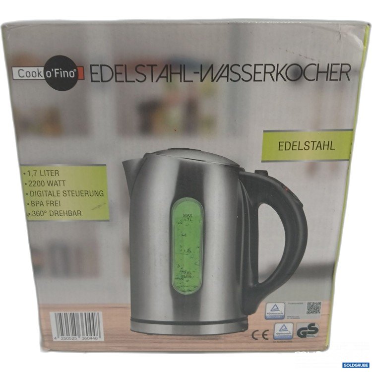 Artikel Nr. 444346 Artikel Nr. 444346: Cook o'Fino Edelstahl-Wasserkocher 1,7L