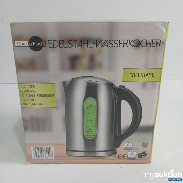 Artikel Nr. 444346 Artikel Nr. 444346: Cook o'Fino Edelstahl-Wasserkocher 1,7L
