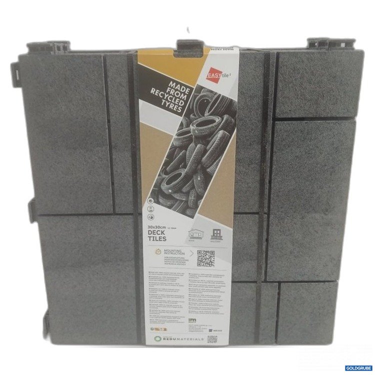 Artikel Nr. 471346 Artikel Nr. 471346: EASYtile Deck Tiles 30x30 cm aus recycelten Reifen 6Stk
