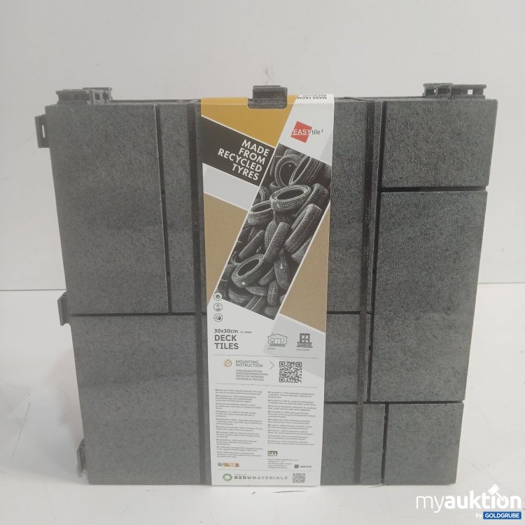 Artikel Nr. 471346 Artikel Nr. 471346: EASYtile Deck Tiles 30x30 cm aus recycelten Reifen 6Stk