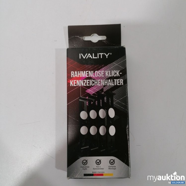 Artikel Nr. 862346: Ivality Rahmenlose Klick - Kennzeichenhalter Art:4262413160122