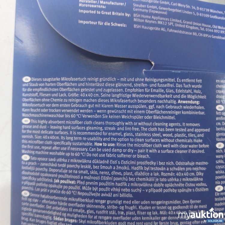 Artikel Nr. 933346: Bosch Mikrofasertuch Microfiber cloth