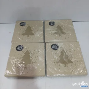 Auktion TableHome Servietten mit Weihnachtsbaum Motiv 4x33x33