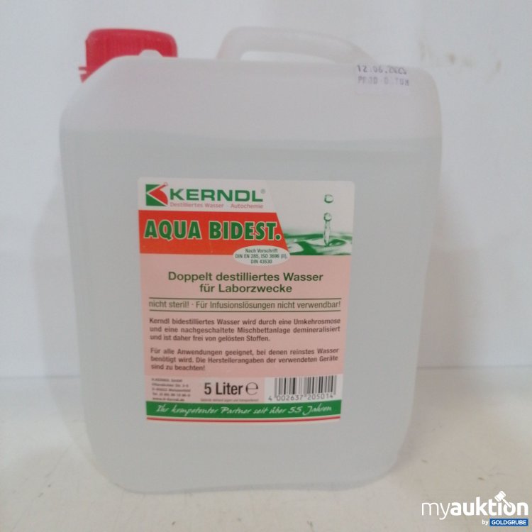 Artikel Nr. 677347 Artikel Nr. 677347: Kerndl Aqua Bidest Doppelt Destilliertes Wasser für Laborzwecke 5L