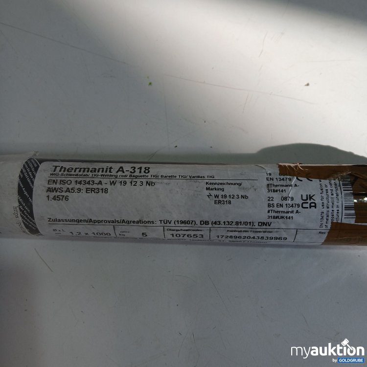 Artikel Nr. 876347: Thermanit A-318 Wig Schweißstab 1,2x1000 5kg 