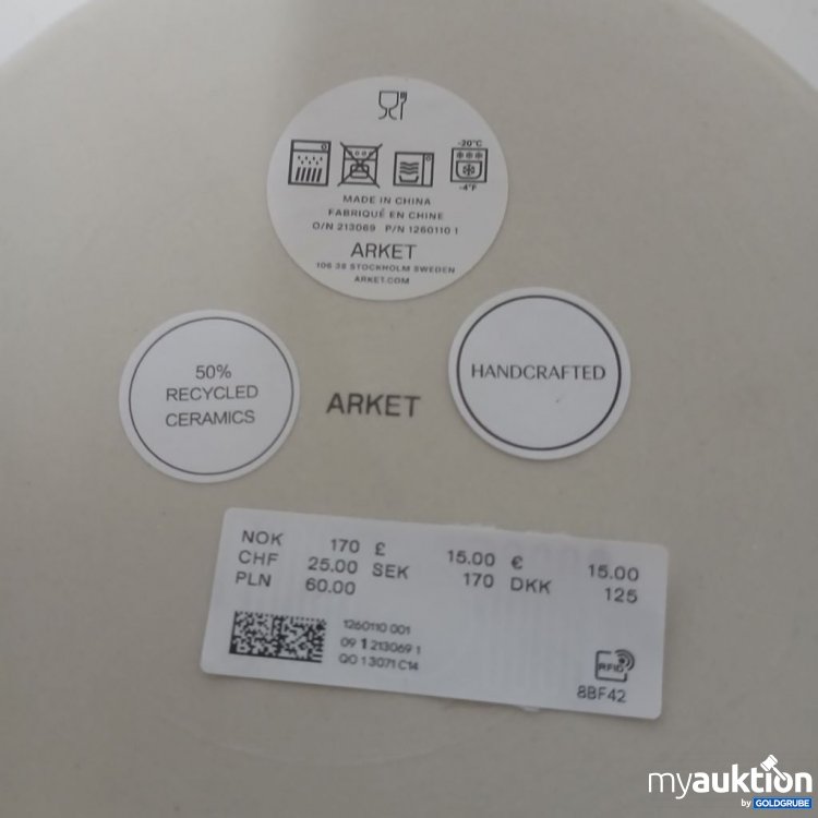 Artikel Nr. 919347 Artikel Nr. 919347: ARKET Servierteller Schwarz-Weiß Handcrafted