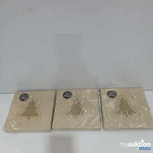 Auktion Table & Home Servietten mit Weihnachtsbaum-Motiv 3x33x33