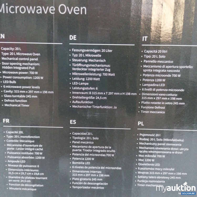 Artikel Nr. 439348 Artikel Nr. 439348: Sharp Microwelle YC-PS201A