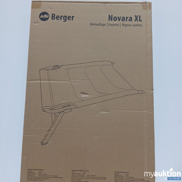 Artikel Nr. 869348 Artikel Nr. 869348: Berger Novara XL Beinauflage