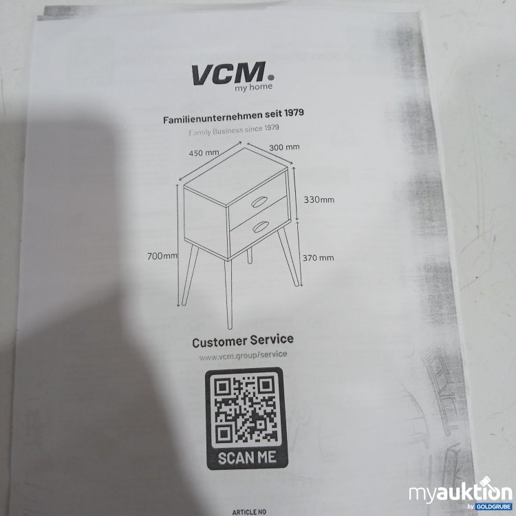 Artikel Nr. 916348 Artikel Nr. 916348: VCM Beistelltisch Singo XXL Weiß/Anthrazit 920243