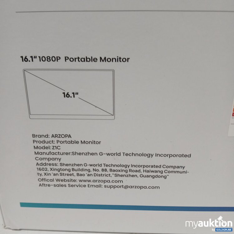 Artikel Nr. 956348: Arzopa 16.1" 180P Portable Monitor 