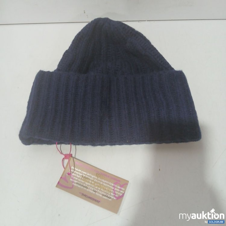 Artikel Nr. 993348 Artikel Nr. 993348: Zwillingsherz Beanie in dunkelblau mit Rippstruktur