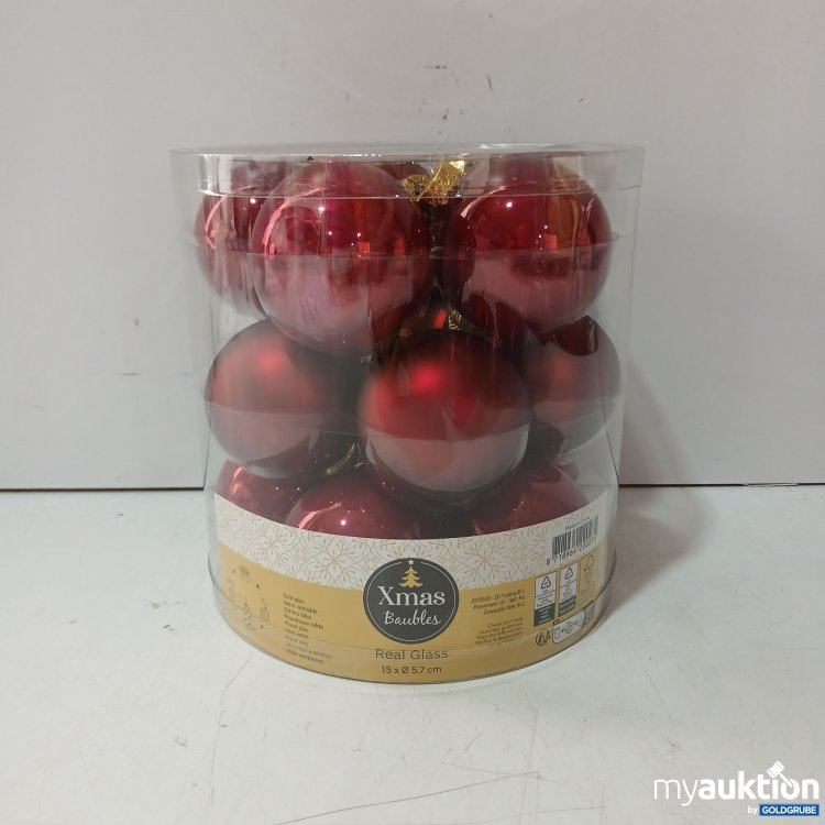 Artikel Nr. 930349 Artikel Nr. 930349: Xmas Baubles Real Glass 15x5.7cm