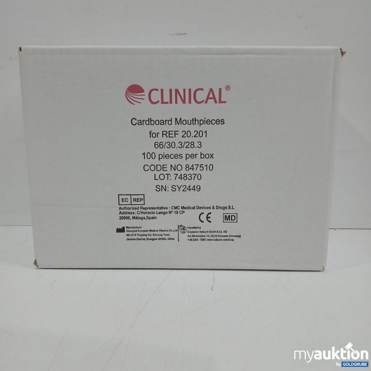 Artikel Nr. 961349: Clinical Cardboard Mouthpieces 100stk 