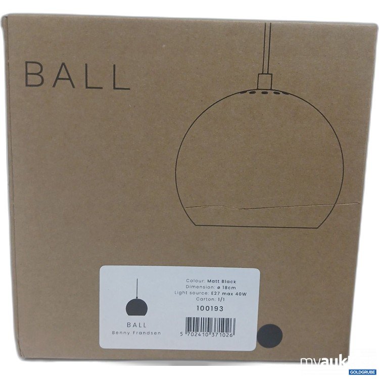 Artikel Nr. 446350 Artikel Nr. 446350: Benny Frandsen Ball Deckenlampe matt black ø18cm 100193