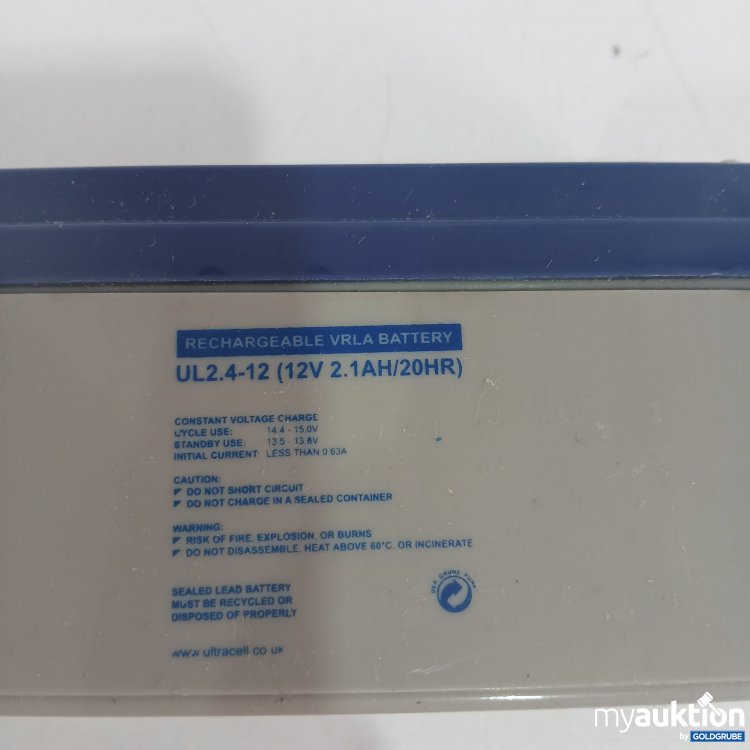 Artikel Nr. 809350 Artikel Nr. 809350: Ultracell Rechargeable VRLA Battery UL24-12