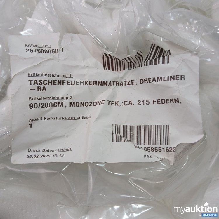 Artikel Nr. 869351 Artikel Nr. 869351: Nadana Dreamliner Taschenfederkern Matratze 90x2000cm