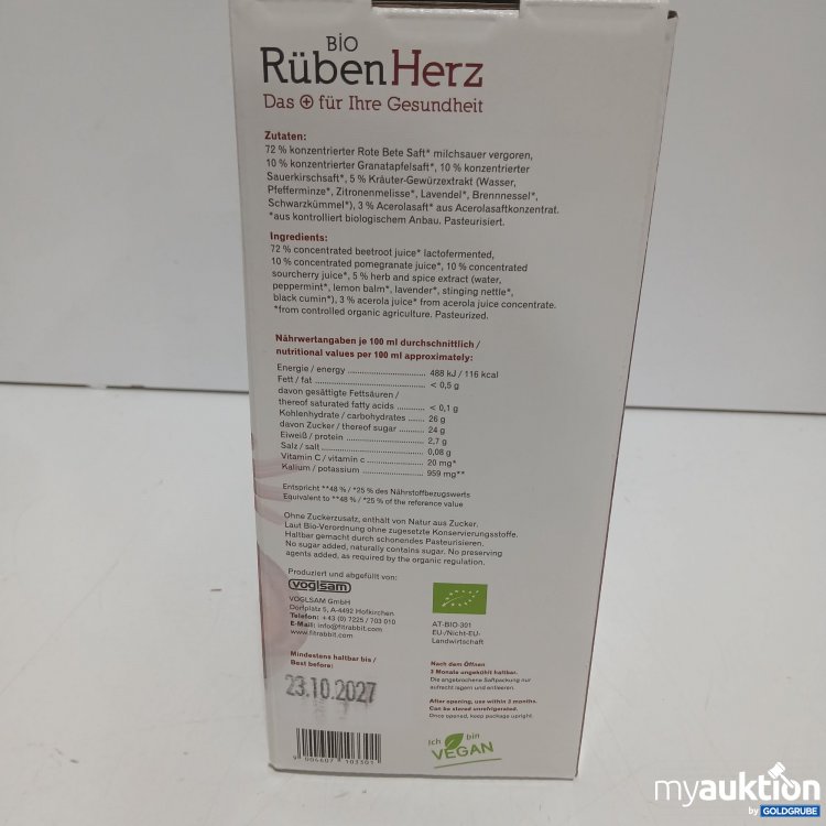 Artikel Nr. 980351 Artikel Nr. 980351: Fitrabbit Bio RübenHerz 3l