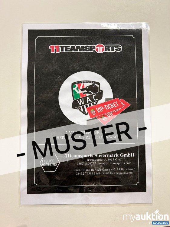 Artikel Nr. 391352 Artikel Nr. 391352: 2 VIP-Karten für ein Heimspiel des Wolfsberger AC
