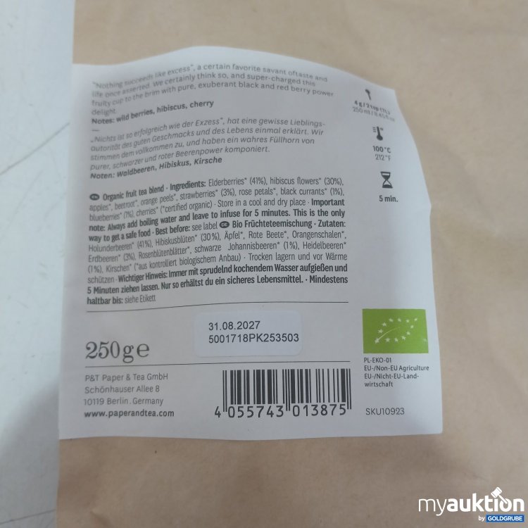 Artikel Nr. 469353 Artikel Nr. 469353: Paper & Tea Bio Früchteteemischung 250 g