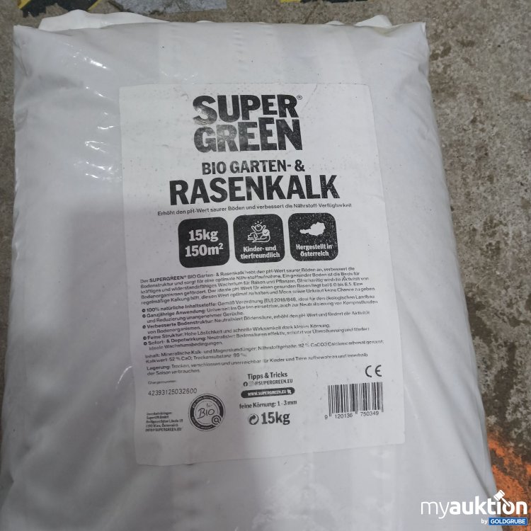 Artikel Nr. 848353: Super Green Bio Garten & Rasenkalk 15kg 