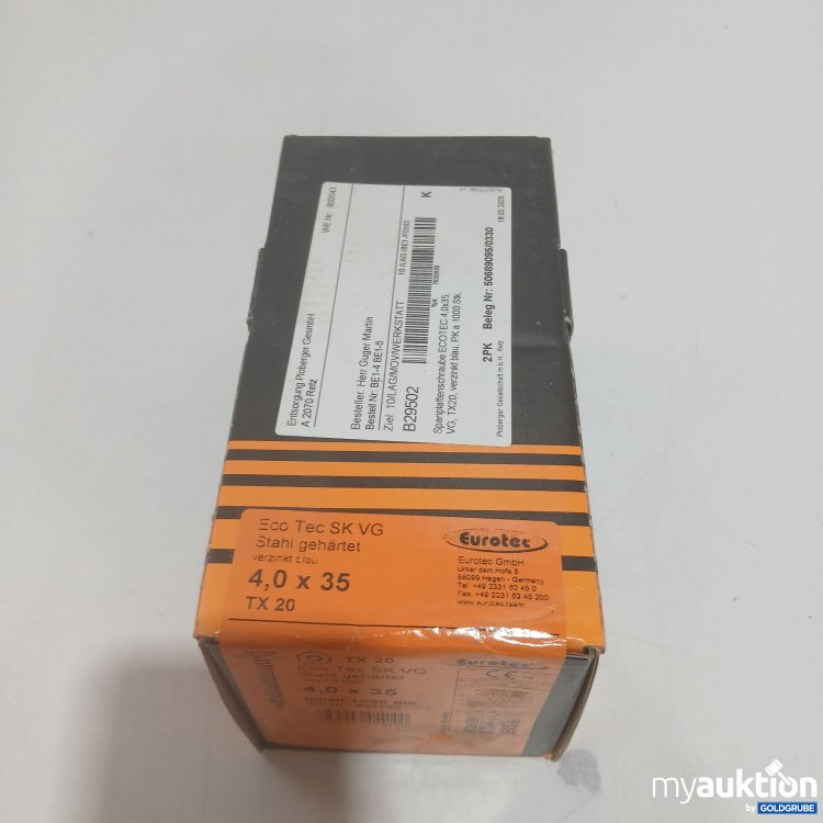 Artikel Nr. 902353: Eurotec Eco Tec SK VG Stahl gehärtet 4,0x35 TX20 1000 Stück 