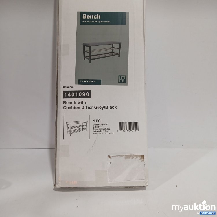 Artikel Nr. 916353 Artikel Nr. 916353: Bench in Black with grey cushion 1401090
