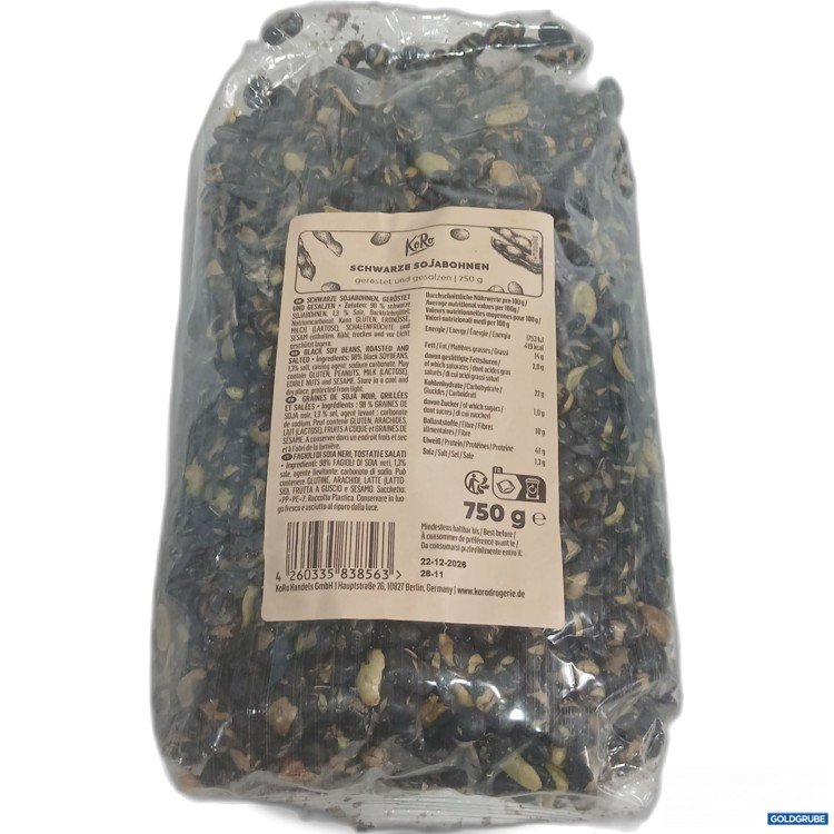 Artikel Nr. 988353 Artikel Nr. 988353: KoRo schwarze Sojabohnen geröstet & gesalzen 750g