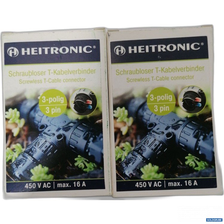 Artikel Nr. 441354: Heitronic Schraubloser T-Kabelverbinder 3-polig  501339 2Stk