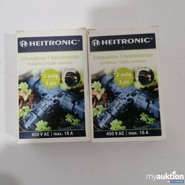 Artikel Nr. 441354: Heitronic Schraubloser T-Kabelverbinder 3-polig  501339 2Stk