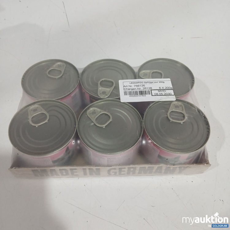 Artikel Nr. 460354 Artikel Nr. 460354: Leonardo Geflügel Pur 6x200g
