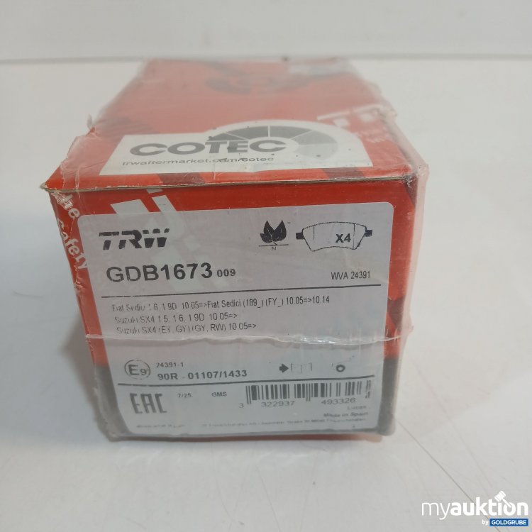Artikel Nr. 894355: TRW GDB1673 Bremsbelegsatz