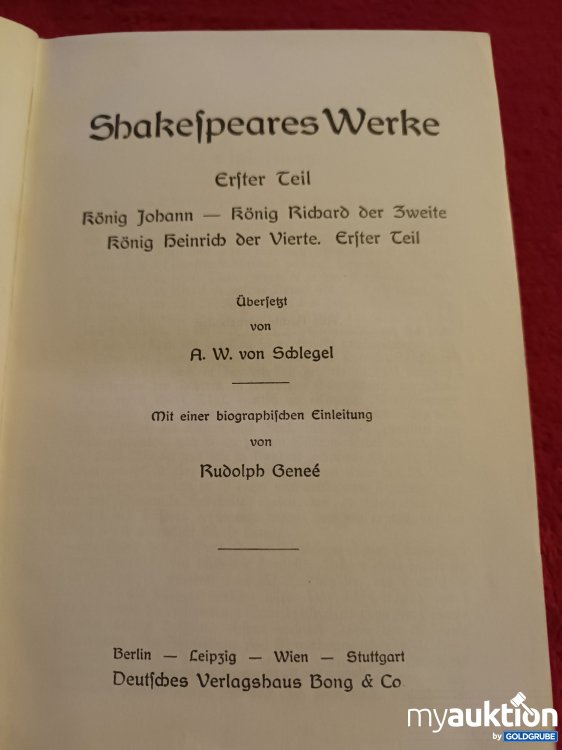 Artikel Nr. 927355: Shakespears Werke
