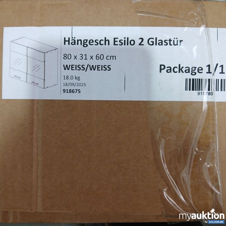 Artikel Nr. 961355 Artikel Nr. 961355: VCM Hängeschrank Esilo 2 Glastür 80x31x60cm