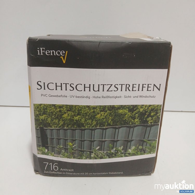 Artikel Nr. 971355 Artikel Nr. 971355: I Fence Sichtschutzstreifen 716 Anthrazit 50x19cm + 30 Befestigungsclips