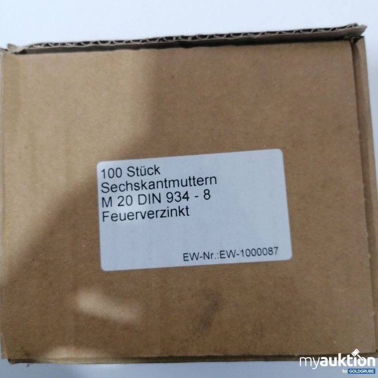 Artikel Nr. 441356: Sechskantmuttern Feuerverzinkt M20 DIN 934-8 100Stk