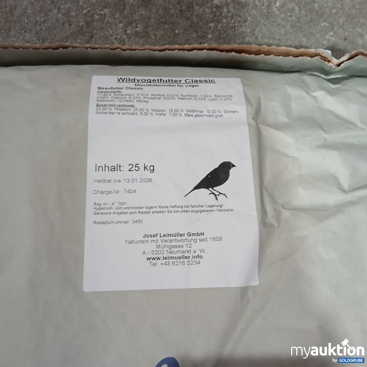 Artikel Nr. 524356: Josef Leinmüller Wildvogelfutter Classic 25kg 