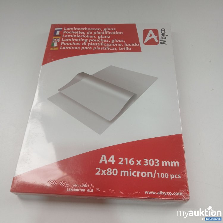 Artikel Nr. 847356: Albyco Laminierfolien, Glanz A4 100 Stück 