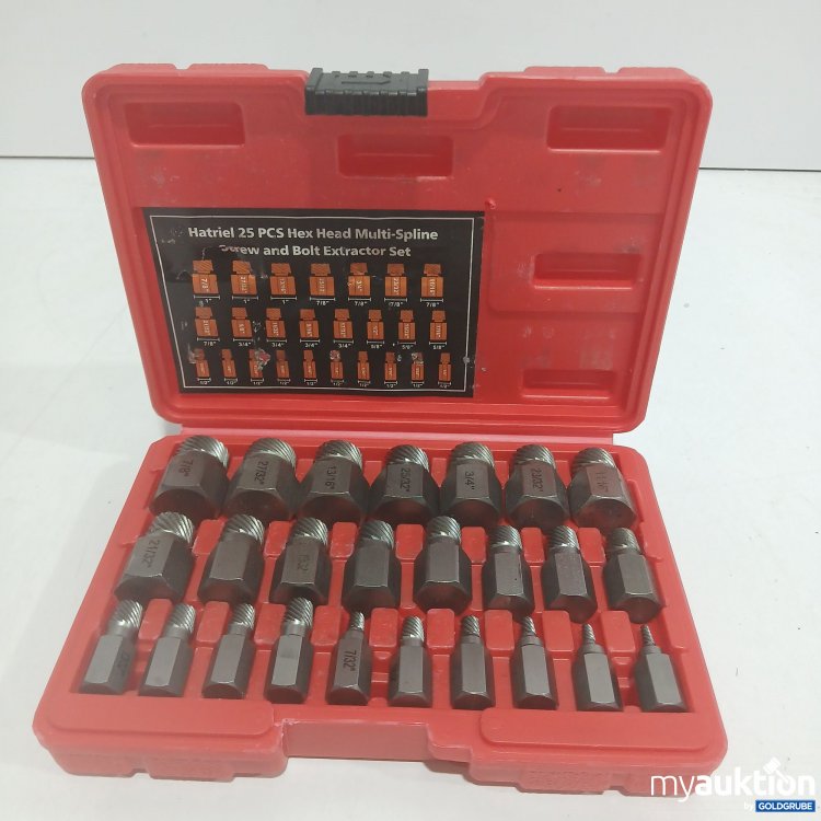 Artikel Nr. 887356: Hatriel 25 Stück Hex Head Multi-Spline Screw and Bolt Extractor Set