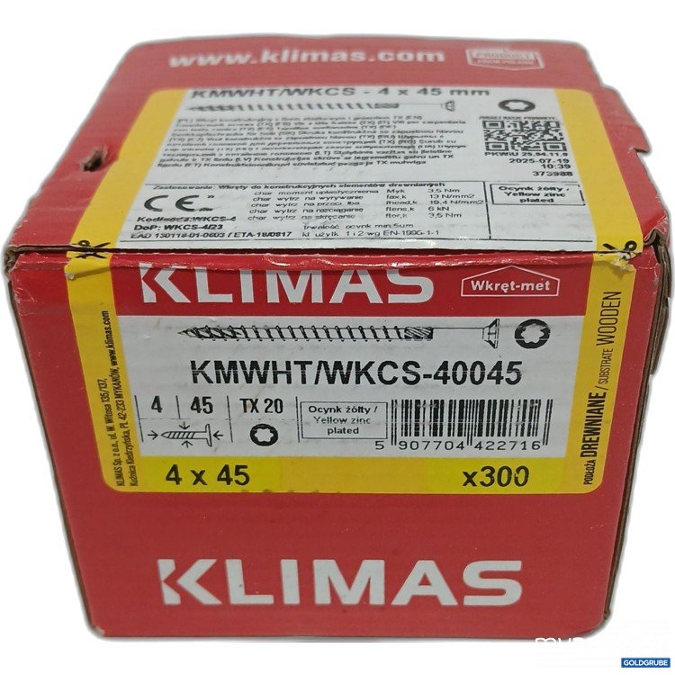 Artikel Nr. 950356: Klimas Schrauben 4x45mm 300stk