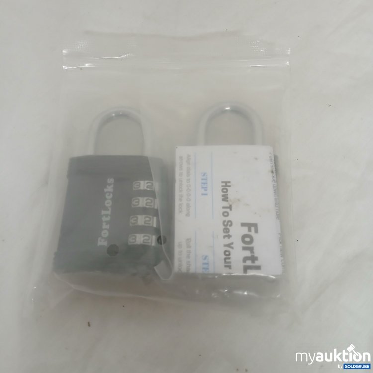 Artikel Nr. 817357 Artikel Nr. 817357: FortLocks Vorhängeschloss mit Zahlencode 2 Stück
