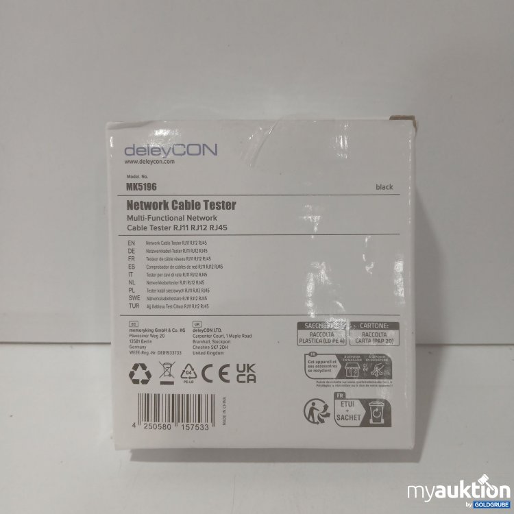 Artikel Nr. 873357 Artikel Nr. 873357: DeleyCON Netzwerk Kabeltester RJ11 RJ12 RJ45